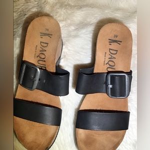 K. Duquesne Copland Nior wedge sandal size 9